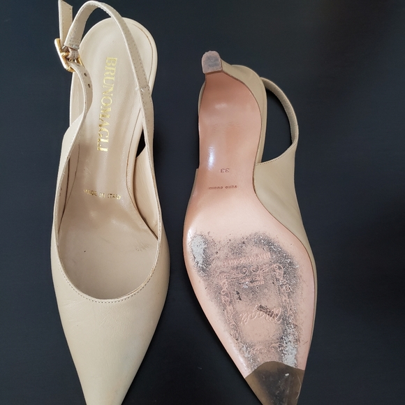 BRUNOMAGLI SLINGBACK ITALIAN LEATHER SHOES - Picture 3 of 8